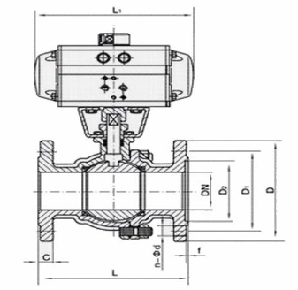 進口氣動球閥尺寸