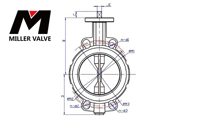 進(jìn)口對(duì)夾蝶閥尺寸